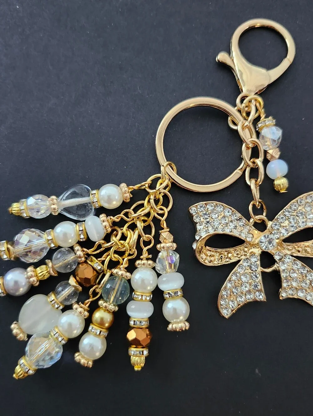 Wedding Bridal Bow Purse Charm Rhinestone Handcrafted
